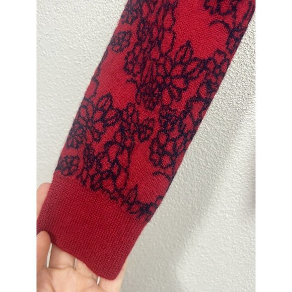 Brooks Brothers Sweater Womens S Red 100% Extra Fine Merino Wool Red Fleece - Picture 7 of 7